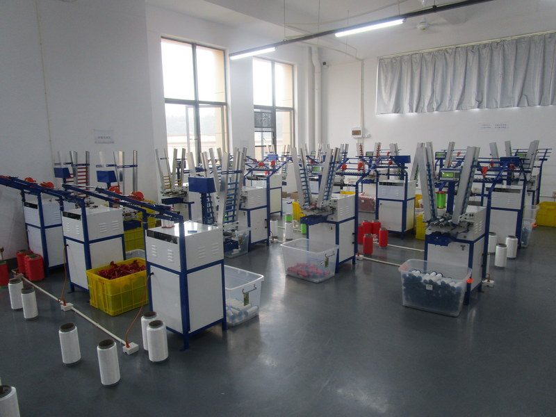 Fishing line spooling workshop with winding machines