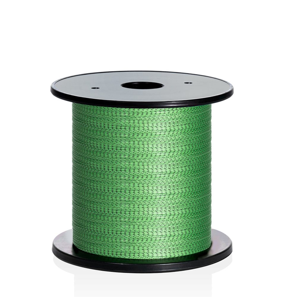 Moss green PE braided fishing line on bulk spool